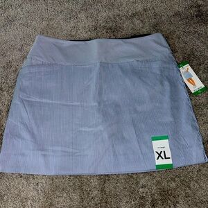 S.C.& CO. Blue /White Striped Tummy Control Skort Size XL